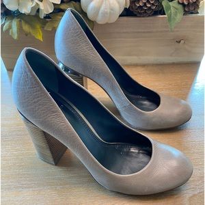 Tory Burch Jones Stacked Heel Leather Pump